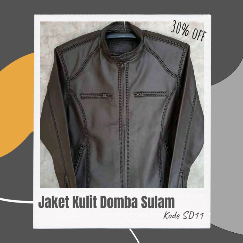 ORIGINAL 100% Jaket kulit pria Bahan Kulit Domba Asli Made in GARUT Murah COD Jaket Cowok Branded