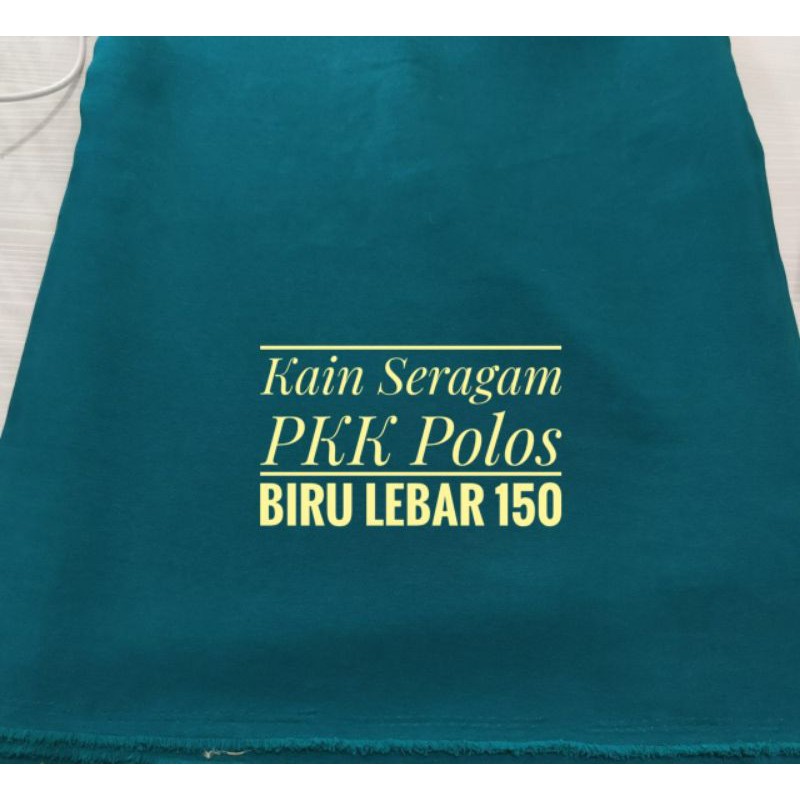 Kain seragam PKK polos hijau dan biru