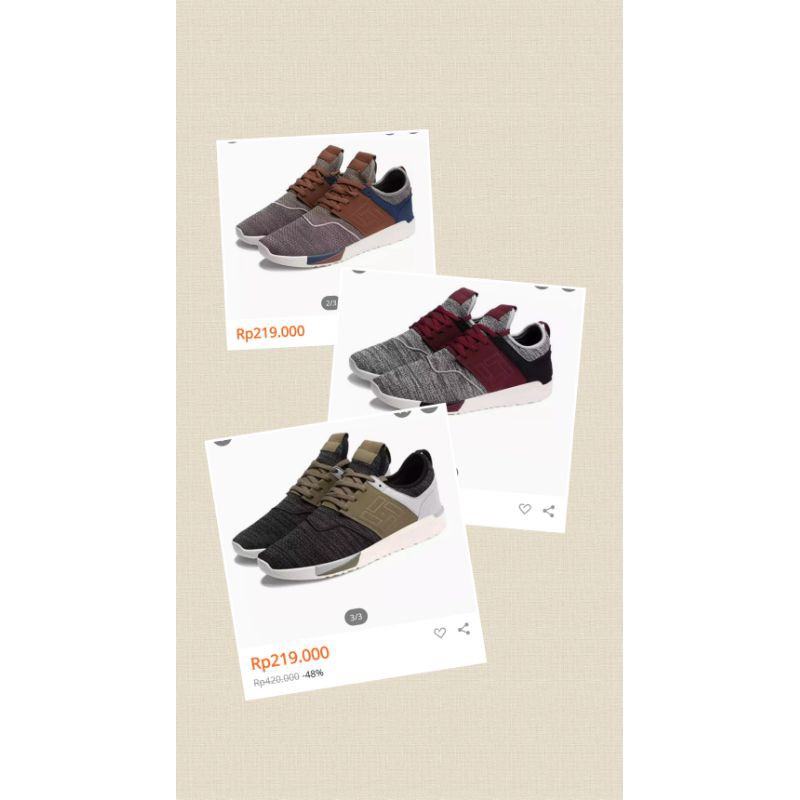 Sepatu sneaker pria kets running olahraga import