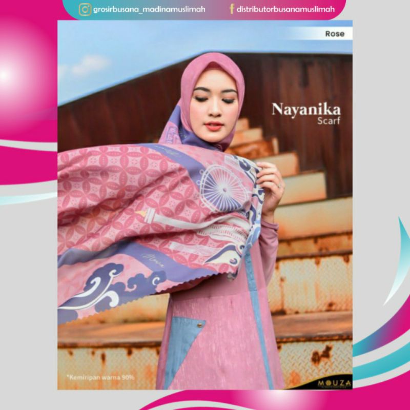 HIJAB NAYANIKA SCARFT BY MOUZA | HIJAB MUSLIM TERBARU | FASHION WANITA MUSLIMAH