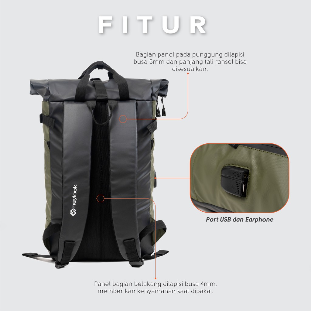 [BISA COD] TAS RANSEL BACKPACK PRIA TAS GUNUNG OUTDOOR PUNGGUNG PRIA COWOK WATERPROOF ANTI AIR KEREN