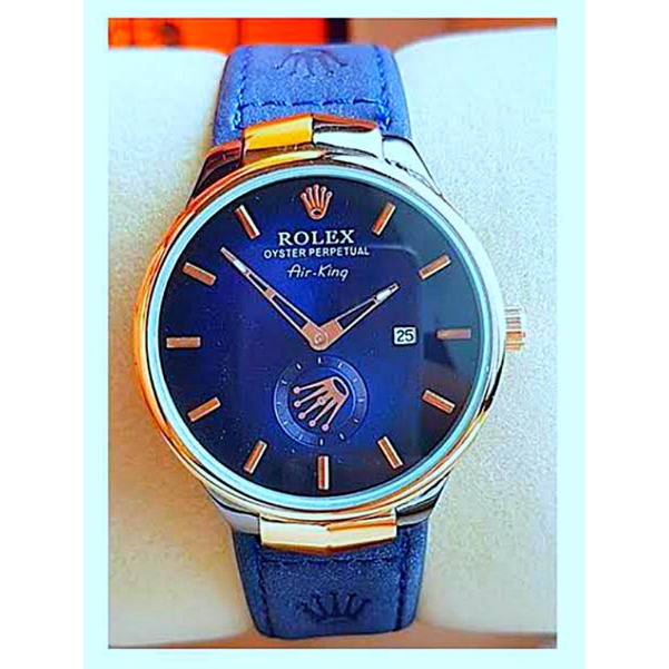 Jam tangan pria ROLEX oyster perpetual kulit