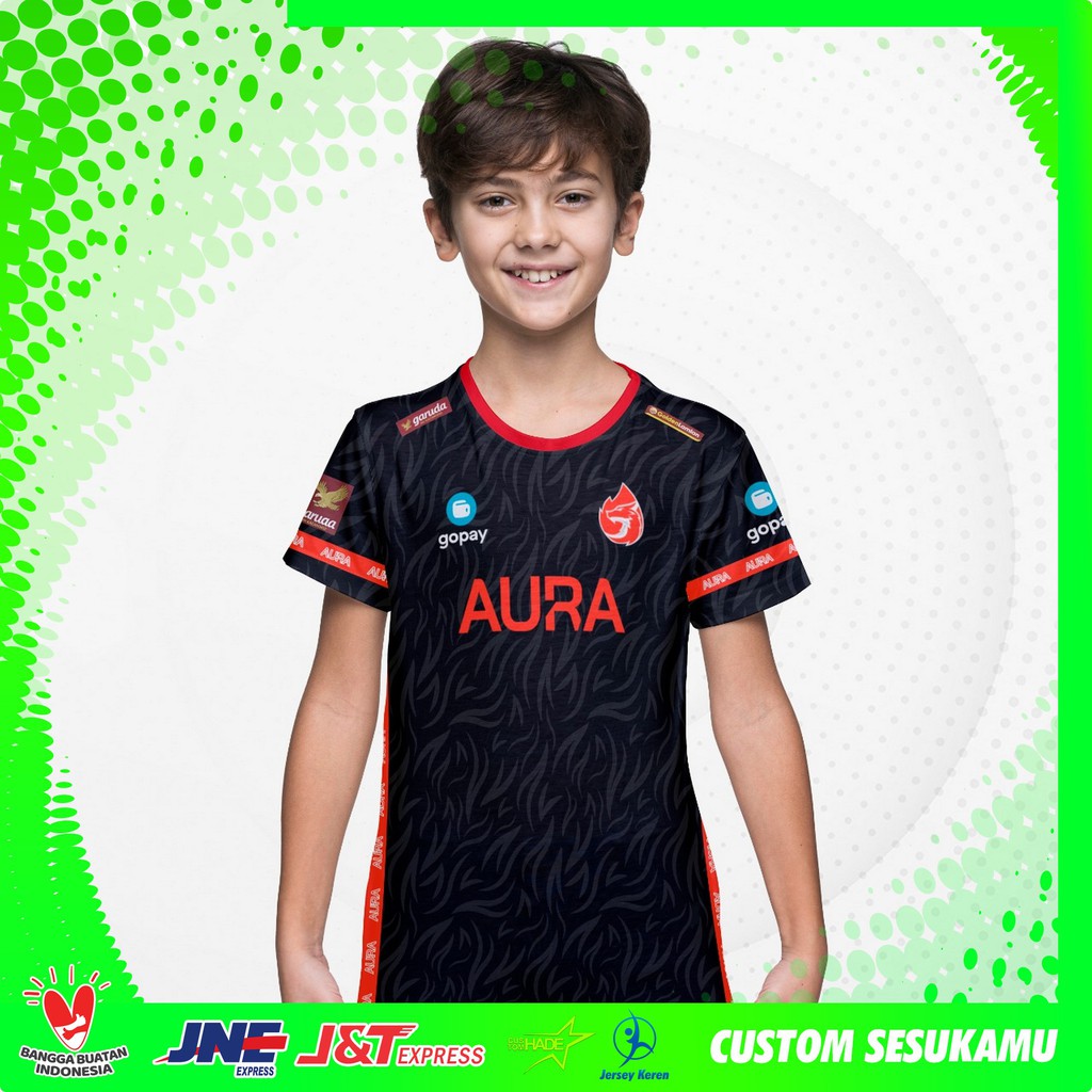 (BISA COD) BAJU ANAK FREE FIRE AURA, KAOS GAMING FREE FIRE ANAK AURA, GAMING FREE FIRE CUSTOM 1-11TH