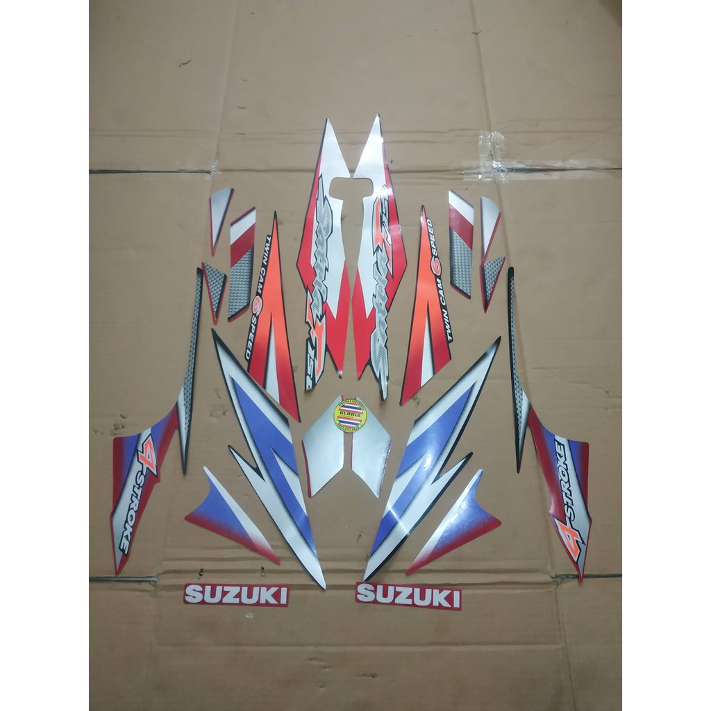 Striping List Body Satria FU 150 F CBU - Hitam Merah