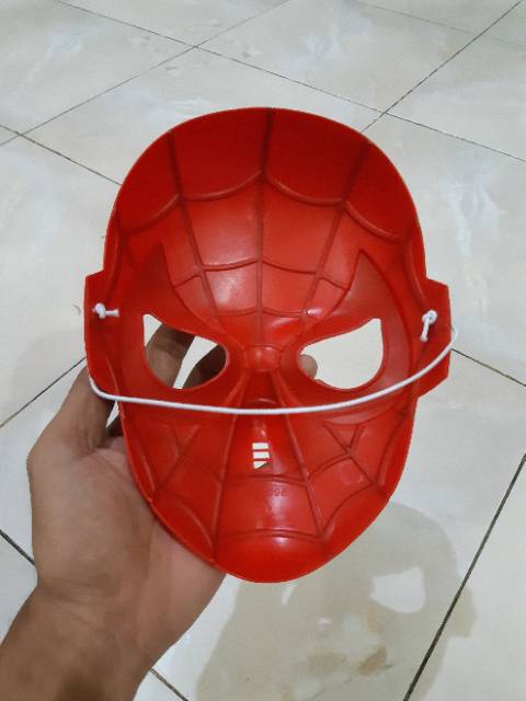 Mainan Topeng Spiderman Merah Edukatif - Cosplay Mask Anak Edukasi