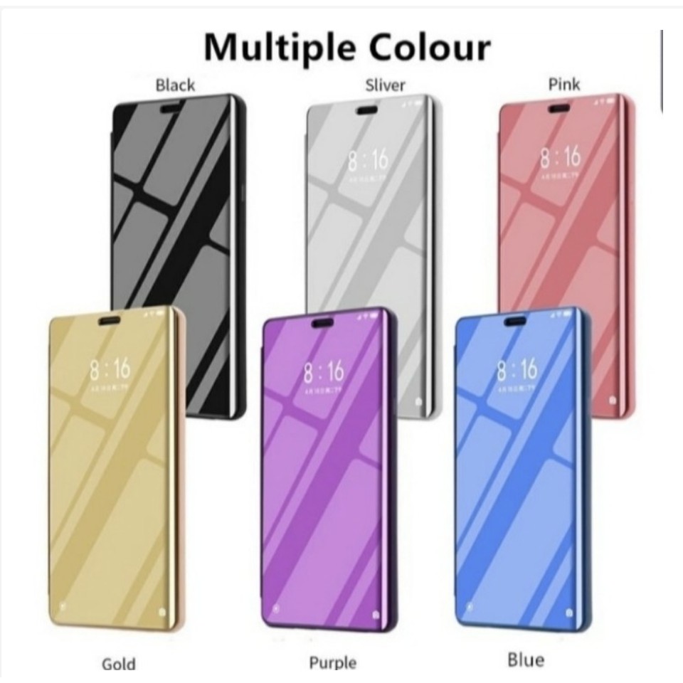 Flip case vivo Y91 Y93 Y95 Clear View Standing Mirror Cover