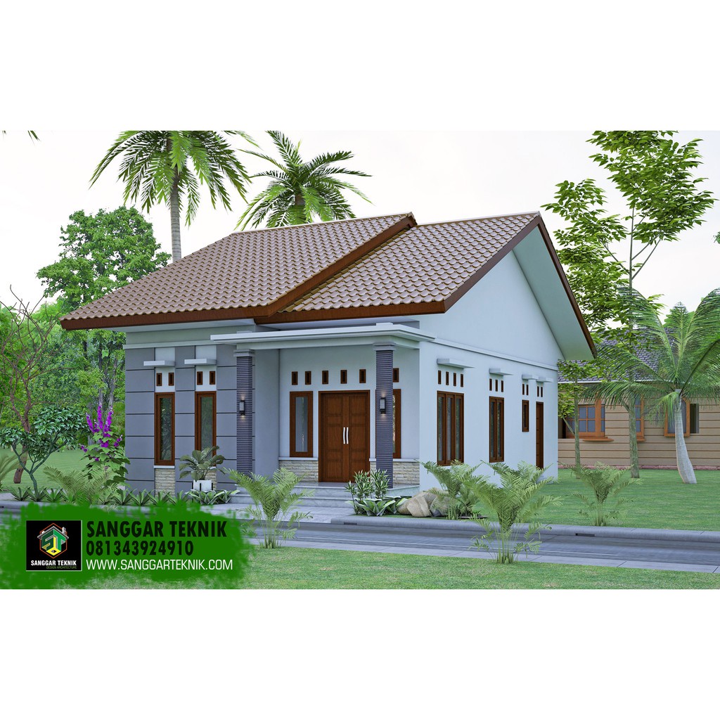 Jual DESAIN RUMAH SEDERHANA MINIMALIS 7x12 Indonesia Shopee Indonesia