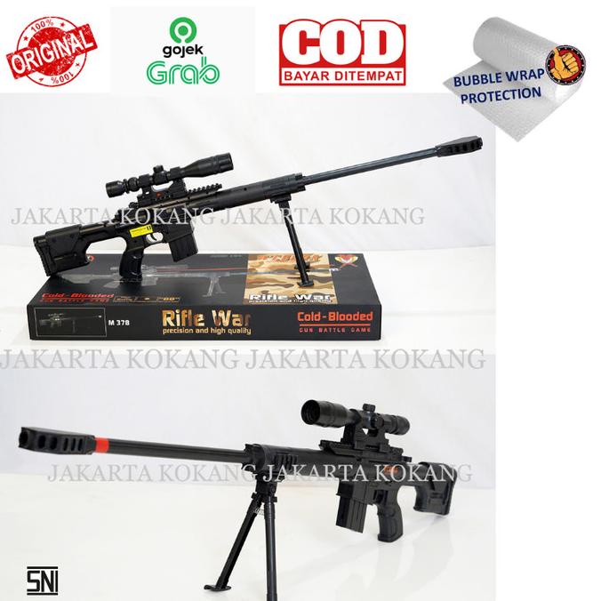 Jual Mainan Tembak Tembakan Pistol Kokang Sniper Barret Dcobra M378L ...