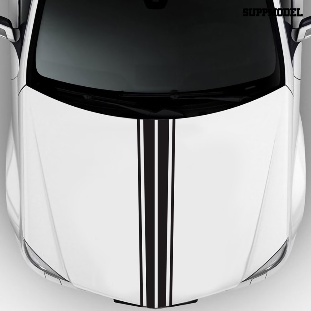 D-1040 Stiker Emblem Strip Untuk Dekorasi Kap Mesin Mobil