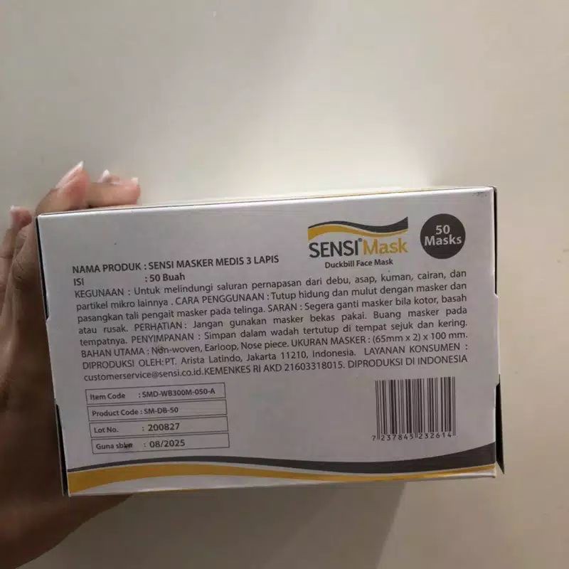 MASKER sensi duckbill ori pabrik 50's