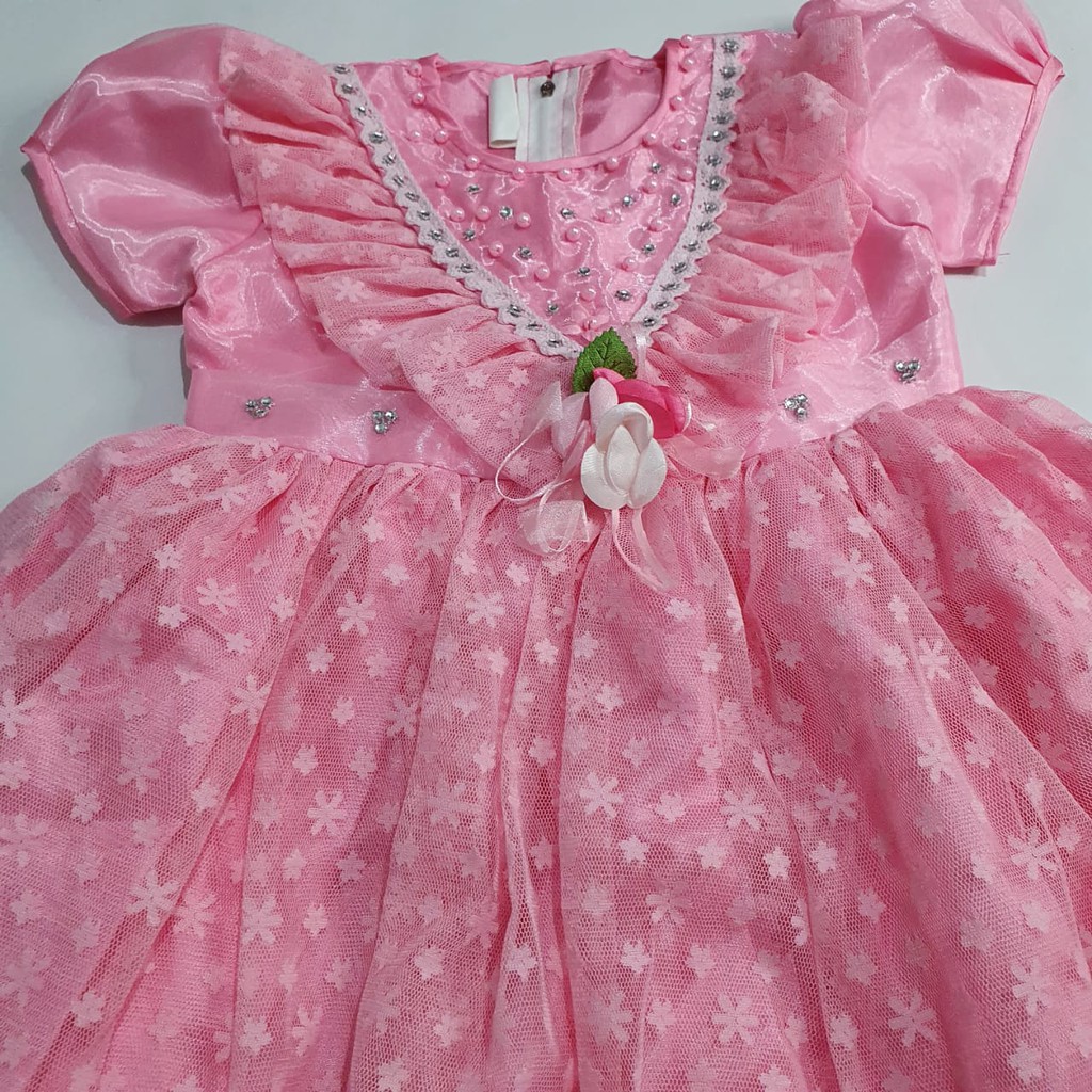 Dress Anak Perempuan 2 tahun 10 tahun Gaun Pesta Anak Import Murah Tile Tulle Organza Organdi KA87