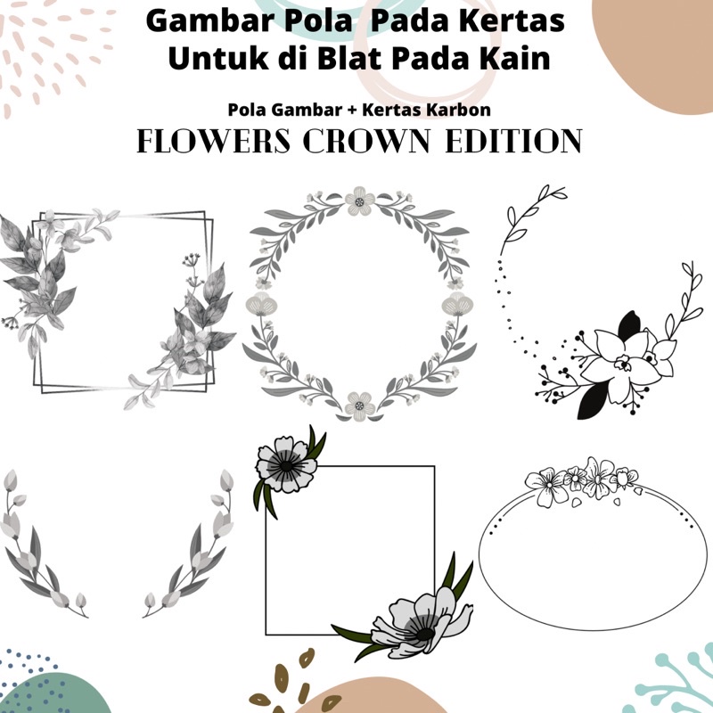 [Tambahan]Gambar Pola Gambar untuk Menyulam -FLOWER CROWN EDITION-