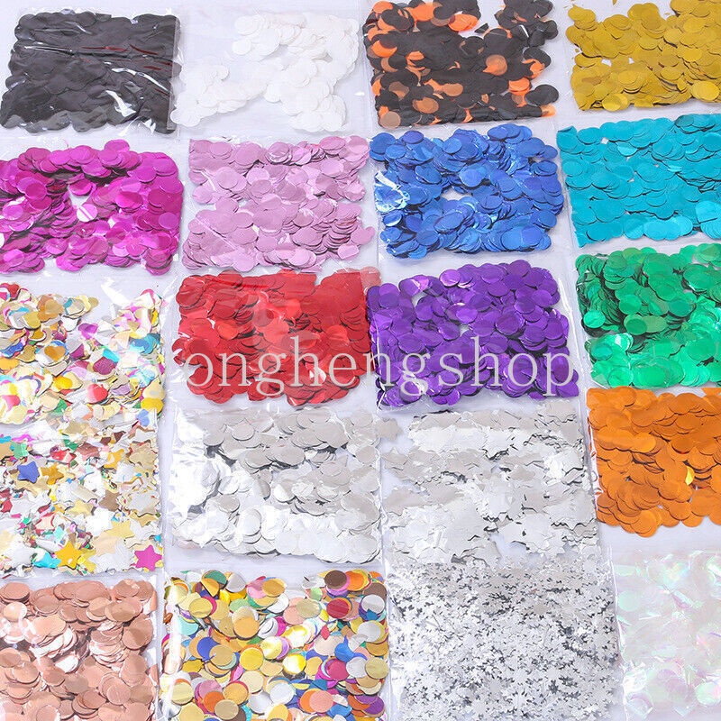 20g / Kantong Balon Confetti Sequin Bulat 1.5cm Untuk Dekorasi Pesta Ulang Tahun / Pernikahan Bobo