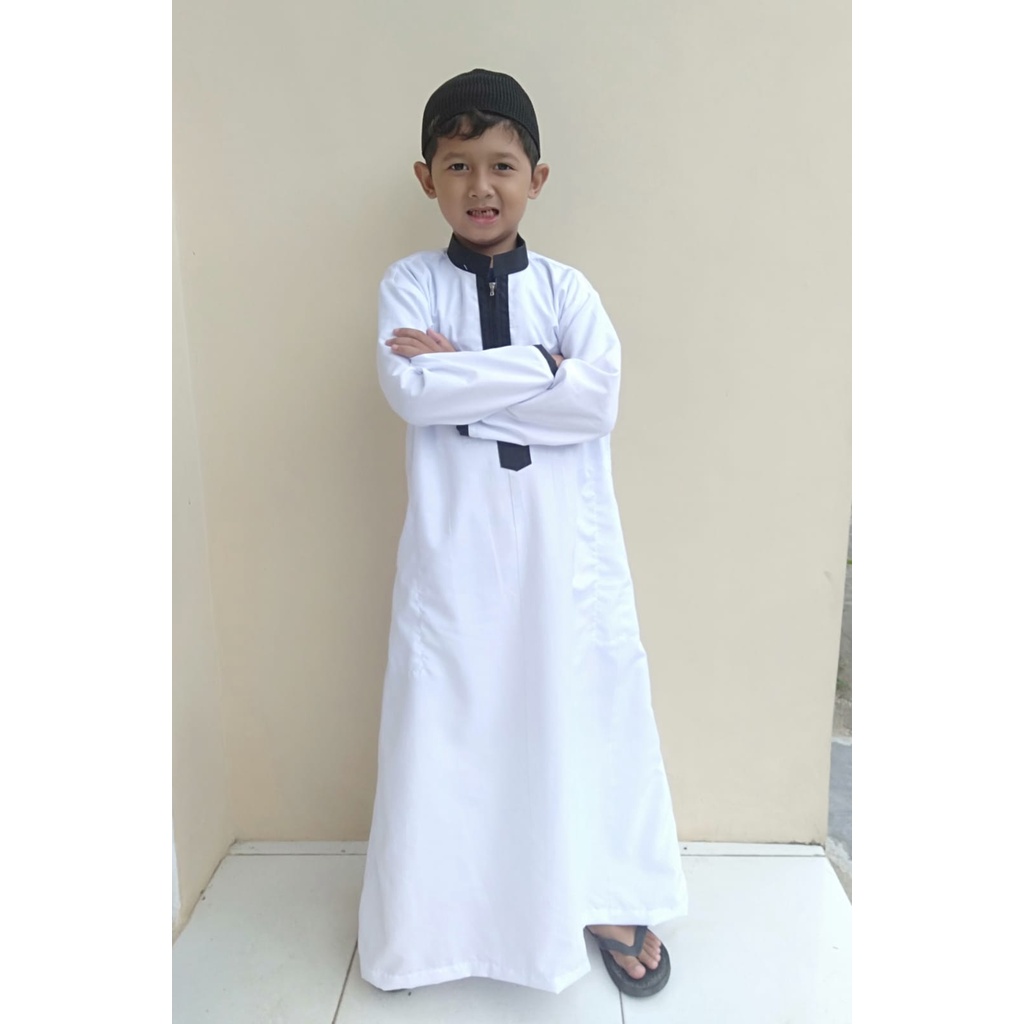 Baju Manasik Anak Warna Putih / jubah anak laki laki warna putih / gamis anak laki laki
