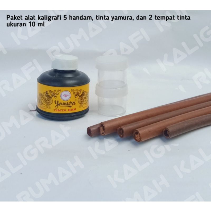1 set alat kaligrafi dengan tinta yamura