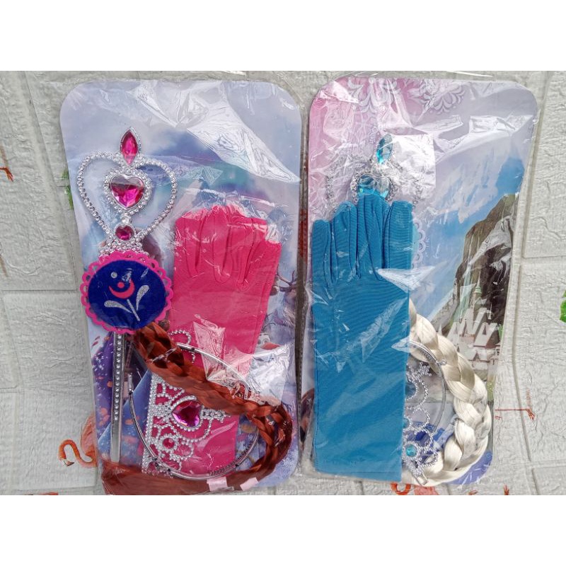 TONGKAT FROZEN ELSA/ANNA 4 IN 1 SATU SET LENGKAP