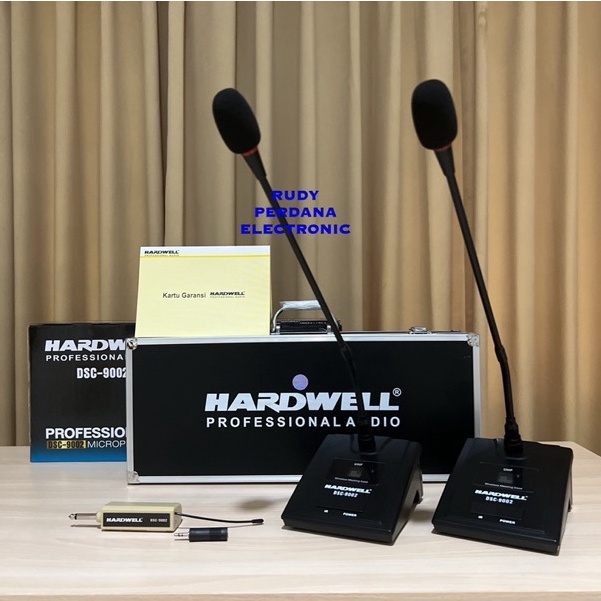 MICROPHONE MIC WIRELESS CONFERENCE MIKROPON MIK DESKTOP MEJA PODIUM HARDWELL DSC-9002 ORIGINAL ORI BAGUS TERLARIS TERBAIK RAPAT MEETING SEMINAR PIDATO CERAMAH GARANSI