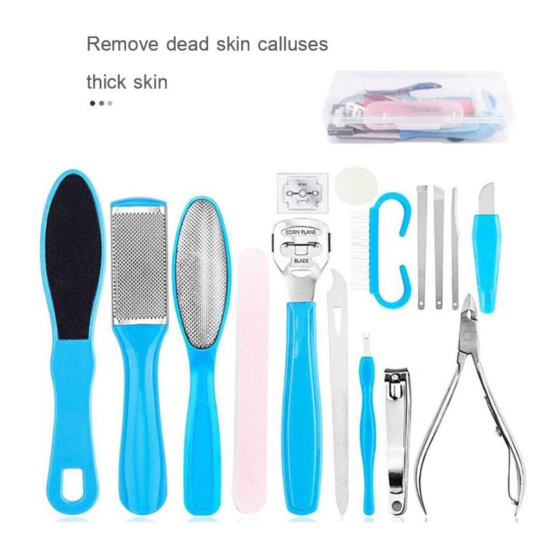 Biutte.co Alat Perawatan Kaki Manicure Pedicure Profesional Foot Care Scraper Set 20 in 1 - GR5663