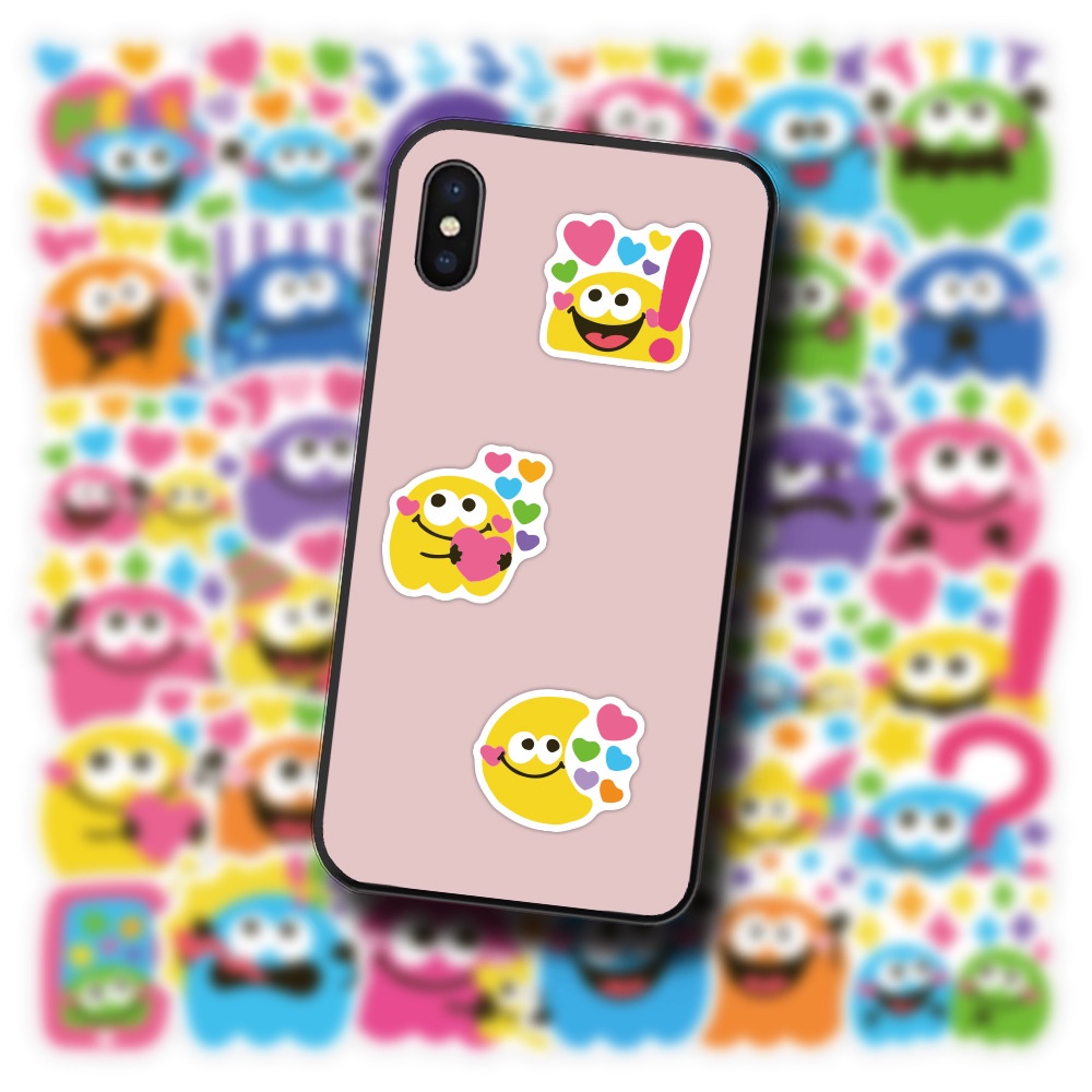 Stiker warna-warni warna-warni lucu lucu ekspresi wajah Avatar Jurnal bahan kreatif kartun jurnal st