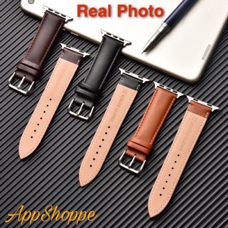 Apple Watch Strap GENUINE LEATHER Kulit Asli Replacement WristBand