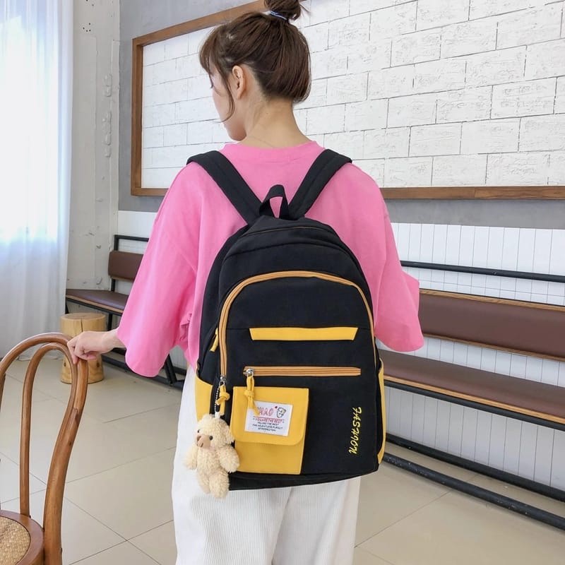 Twenty Bag - Tas Ransel Sekolah Anak Wanita Dan Pria Untuk Anak PAUD TK SD SMP REMAJA Terbaru 2021 Kekinian Motif Carakter YHAO COMBINASI Korean Sytle Multifungsi Bahan Canvas