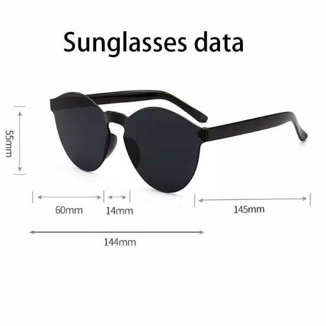 Kacamata Hitam Warna Warni Pria Wanita Kacamata Transparan Port Frameless Tren Pasangan Simple Simpel Candy Sunglasses Unisex Kaca Mata Sunglasses Jelly Permen Anti Radiasi UV Silau Sinar Matahari Tranfaran Photochromic KCH27