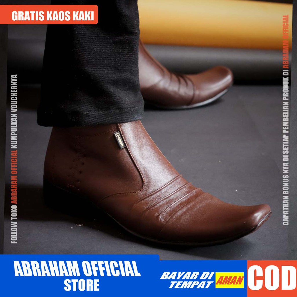 BADAMI Sepatu Formal Pria Sepatu Pantofel Pria Kulit Asli Sepatu Pria Casual Sepatu Kasual Cowok / Cowo Oxford Kerja Kantor Kuliah Kondangan Gaya Keren Kekinian Original Murah Terlaris