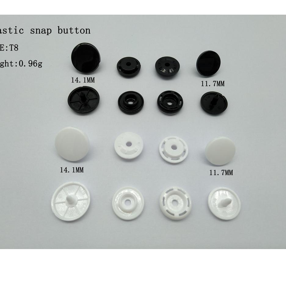 Diskon Bulan Ini Kancing Cetet Knop Plastik Acetal Snap Button T3 , T5, T8 KAM ( Per 5 Lusin )
