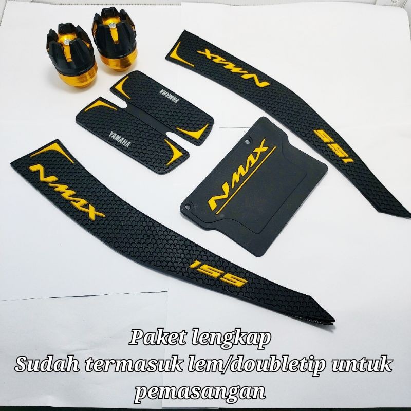 paket tankpad nmax new tank pad nmax baru 2020 + jalu as naga +mudflap nmax  new