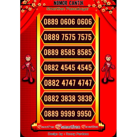 Kartu Perdana Smartfren Nomor Cantik (Pascabayar)