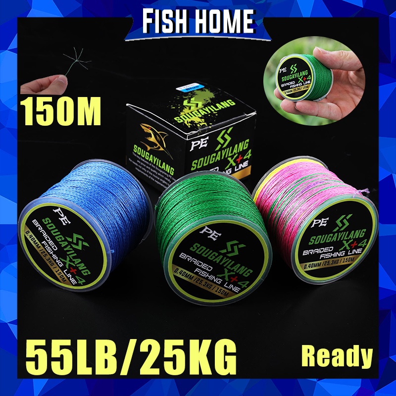 150M Senar Pancing PE Fishing Line 5 Strands Max Grag 5kg-25kg Senar Pancing Strong and Durable For Freshwater Fishing Line senar pancing