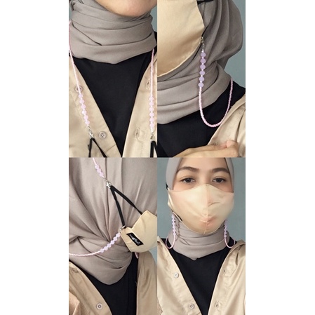 STRAP MASKER MUTIARA / STRAP MASKER HIJAB / STRAP 2in1