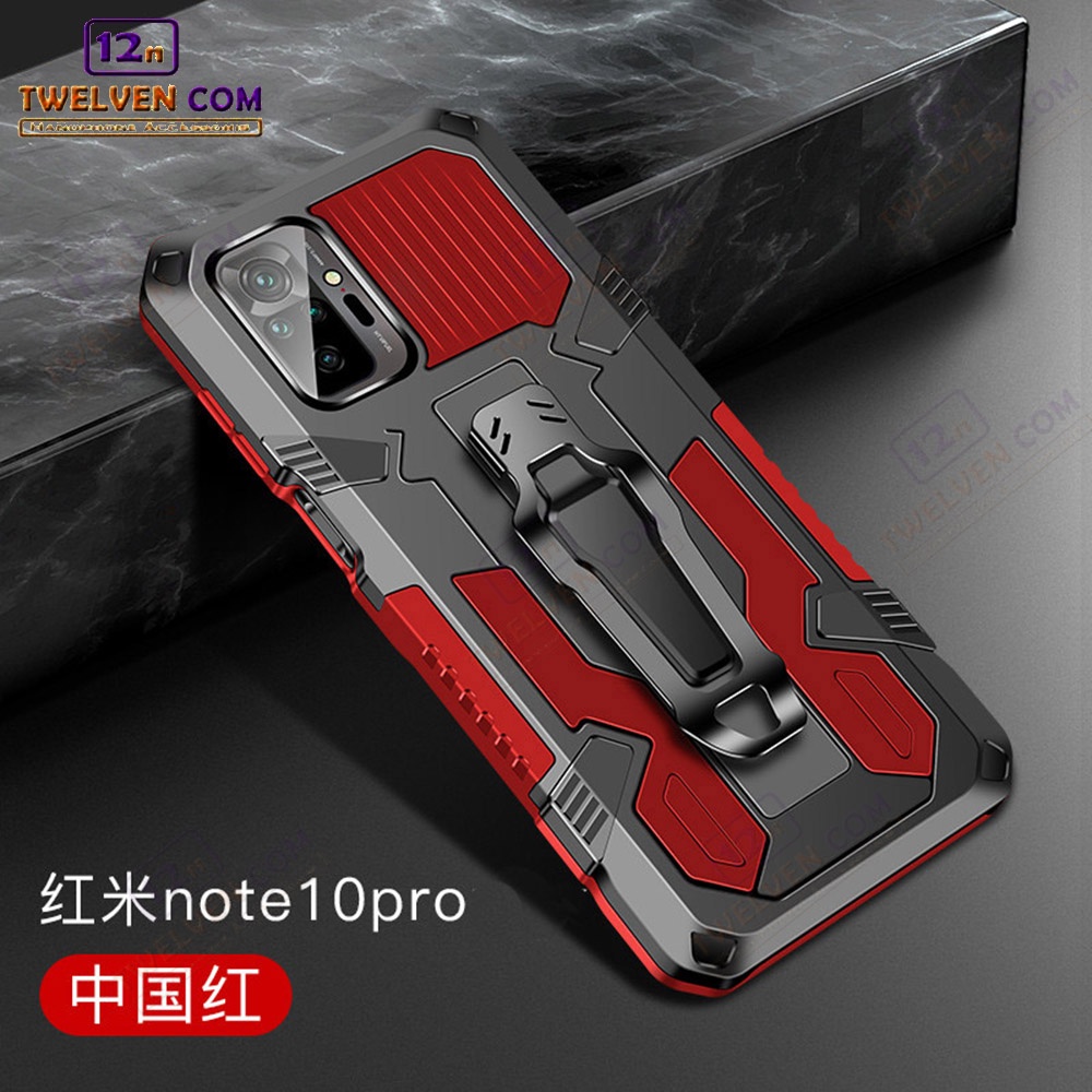 Case Shockproof Xiaomi Redmi Note 10 Pro Armor Hardcase Stand Clip