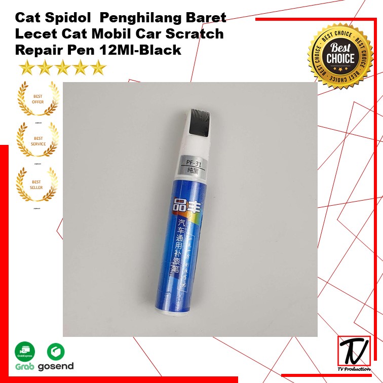 Cat Spidol Penghilang Baret Lecet Cat Mobil Car Scratch Repair Pen 12ml  - Black