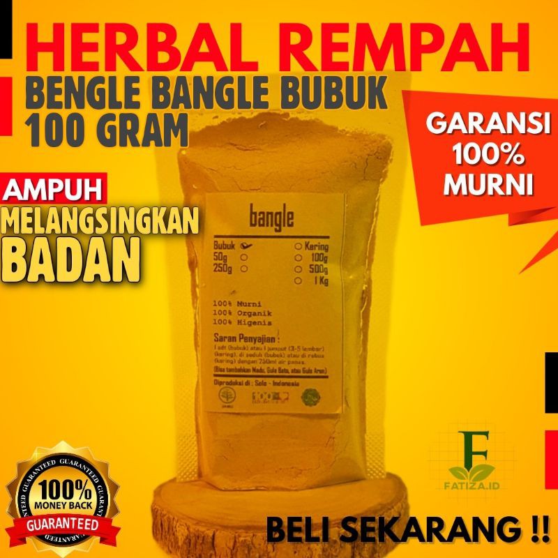 

BENGLE BANGLE BUBUK 100gr - Zingiber montanum - MURNI - JSR - REMPAH