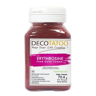

Pewarna Makanan ERYTHROSINE Decotatoo powder WATER Soluble 70GR ---NEW---