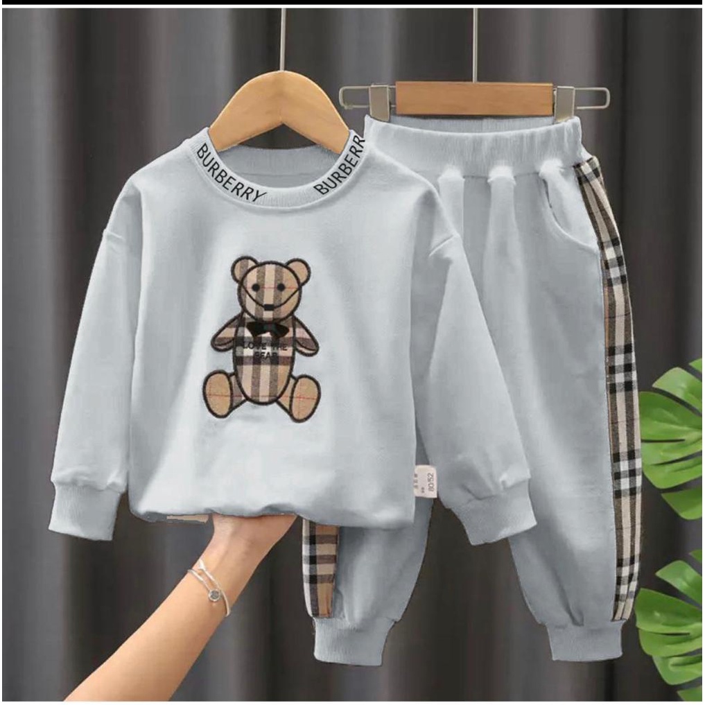 SETELAN ANAK PEREMPUAN/SETELAN SWEATER PANDA 1-5 TAHUN