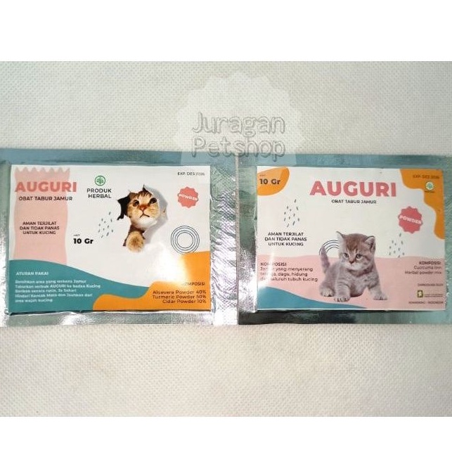 AUGURI (SACHET) 10gr | Obat Bubuk Jamur Herbal | Perawat Jamur Kucing