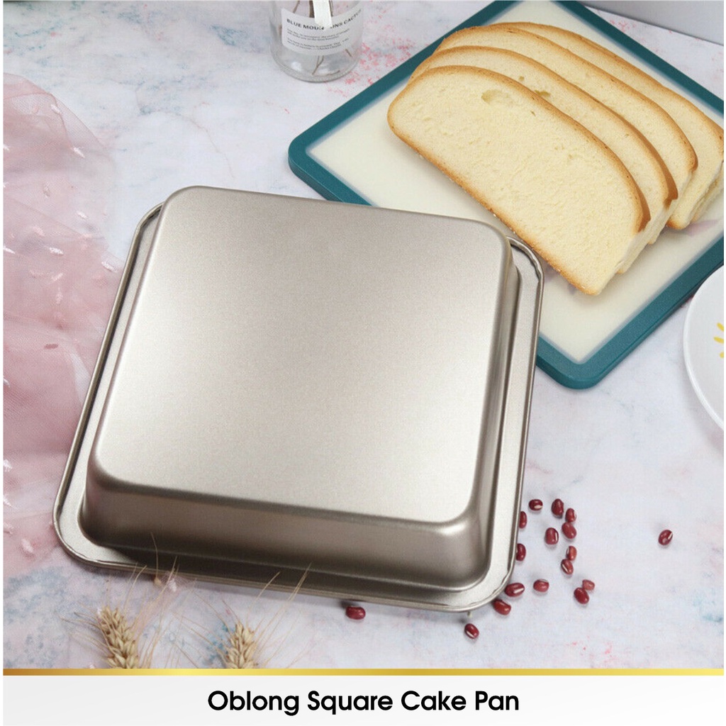 Cetakan Loyang Kue Roti Loaf Pan Kotak Persegi Press Tanpa Sambungan Premium Anti Lengket Non Stick Carbon Steel