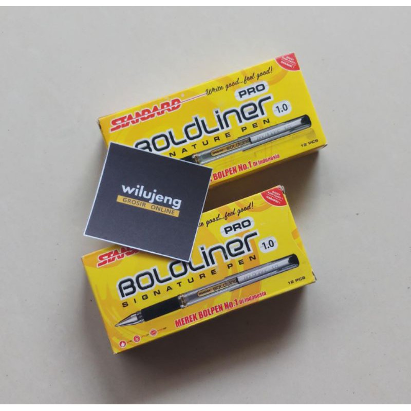 

Pulpen Bold Liner Standard Sign Pen 1.0 Hitam / Biru (pcs) (28gr)
