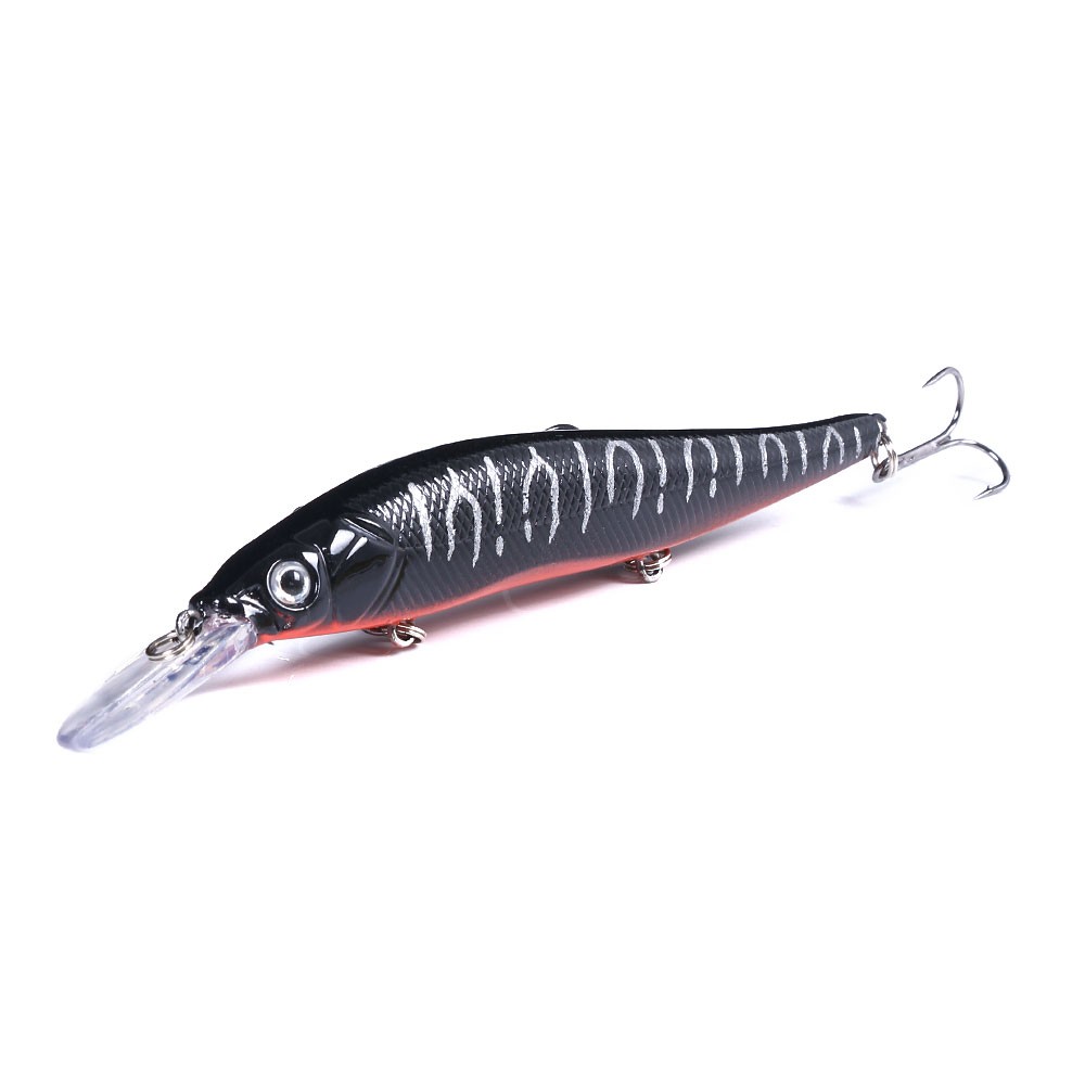 HENGJIA 1pcs 13.5CM 15.6G Laser Minnow Fishing Lure Umpan Pancing Inside Steel Ball Artificial Fishing Bait Ikan Crankbaits Kail Diving 0.2-2M Alat Pancing Tackle