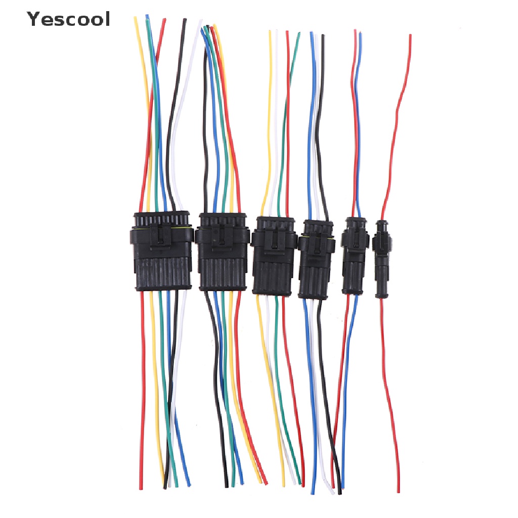 Yescool Konektor Kabel Listrik 1 / 2 / 3 / 4 / 5 / 6 Pin Male / Female Anti Air