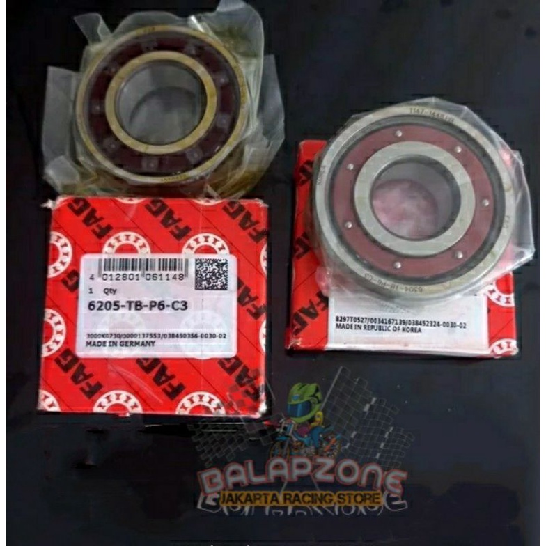Bearing laher highspeed kruk as ninja R /RR original FAG made in germany kode 6205-63/22