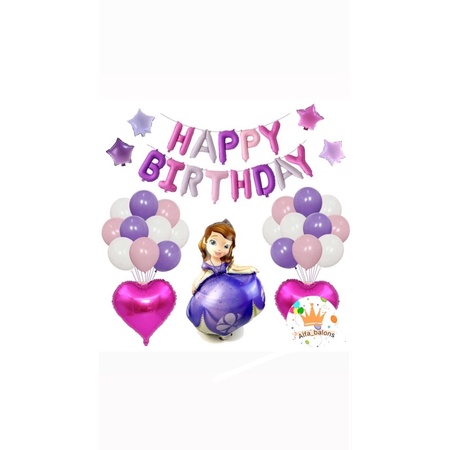 Paket Dekorasi Sofia/Paket dekorasi ulang tahun/paket ultah anak cewek