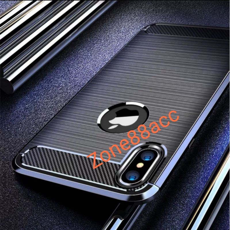 Silicon Case Iphone X XR XS XsMax Max Softcase iPAKY Carbon Casing Cover Silikon Soft jelly pelindung belakang handphone elegan