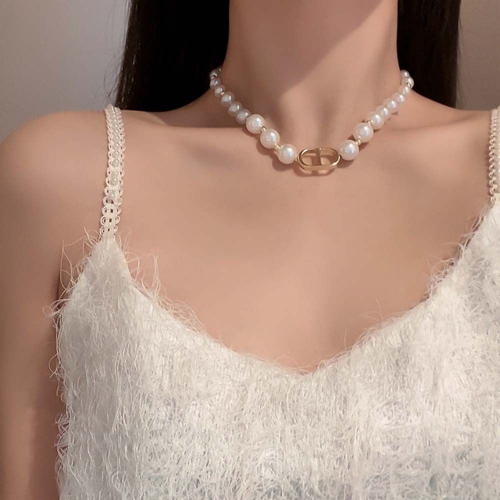 Mxbeauty Kalung Rantai Klavikula Desain Geometri Hollow Gaya Retro Korea Untuk Wanita