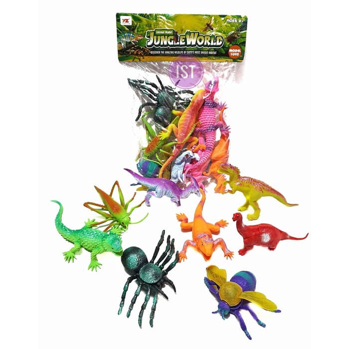 MAINAN BINATANG JUNGLE WORLD 8 PCS NO889-104AE BY CILUKBA TOYS - CB 1803