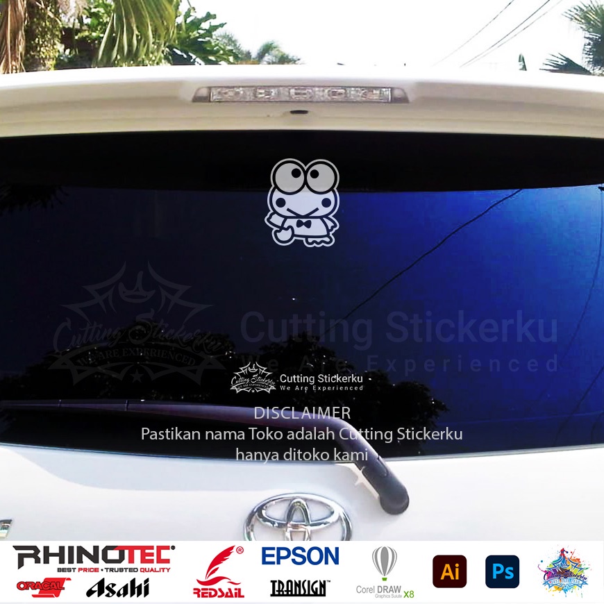 Cutting Stiker Keroppi Cute Variasi Motor Mobil Sticker Lucu Timbul Keren Nyala Dasbor Spakbor Visor Body Kaca Helm Hologram Reflective Tahan Air Bodi Samping Nama Scoopy Vario Beat NMAX PCX Vespa Aesthetic Pickup Windshield Keren Modif