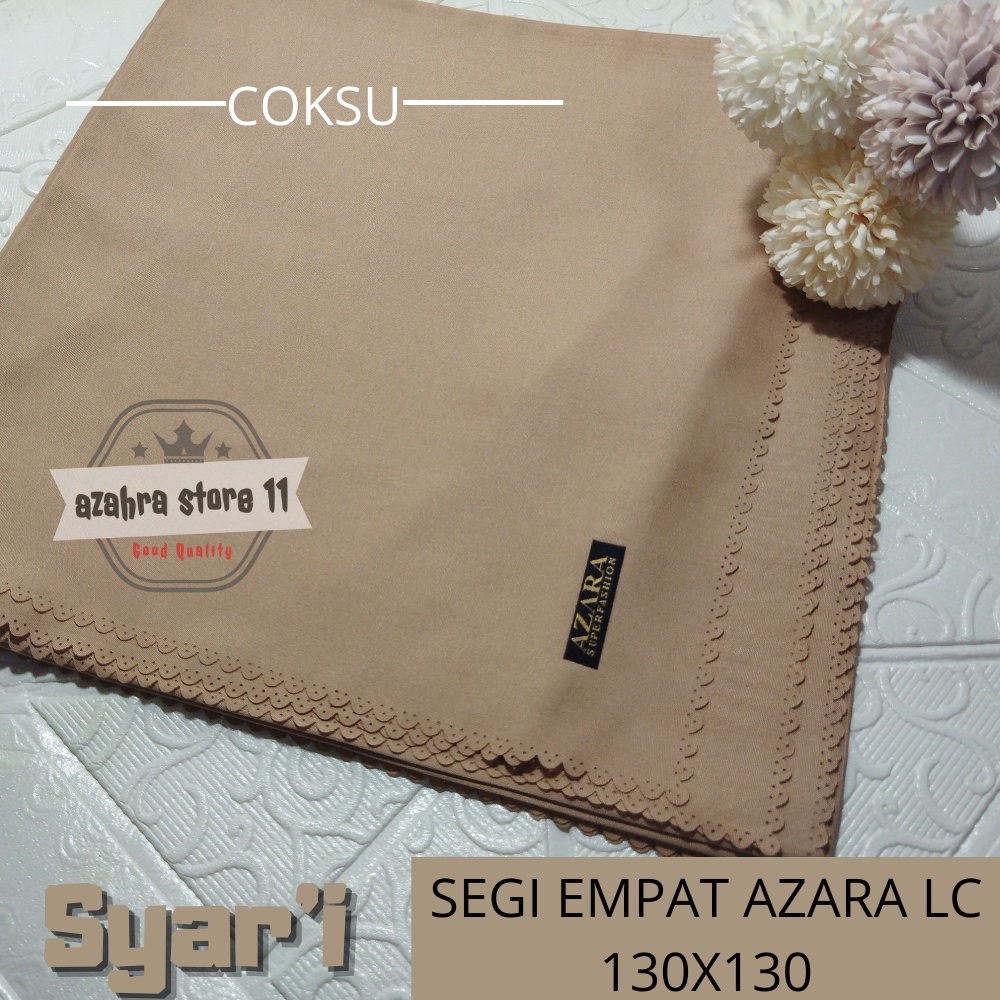 Hijab Segi Empat Oscara Syar'i 130x130 Laser Cut Voal Polos Jumbo