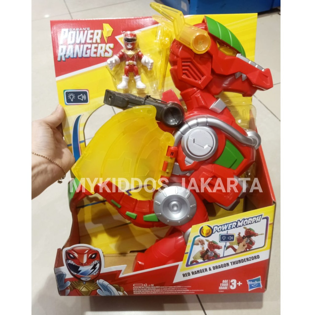 Saban's Power Rangers Red Danger & Dragon Thunderzord Light & Sounds